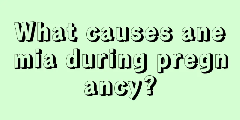 What causes anemia during pregnancy?