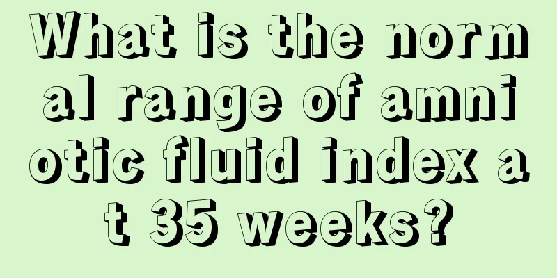 What is the normal range of amniotic fluid index at 35 weeks?