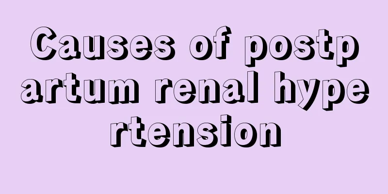 Causes of postpartum renal hypertension