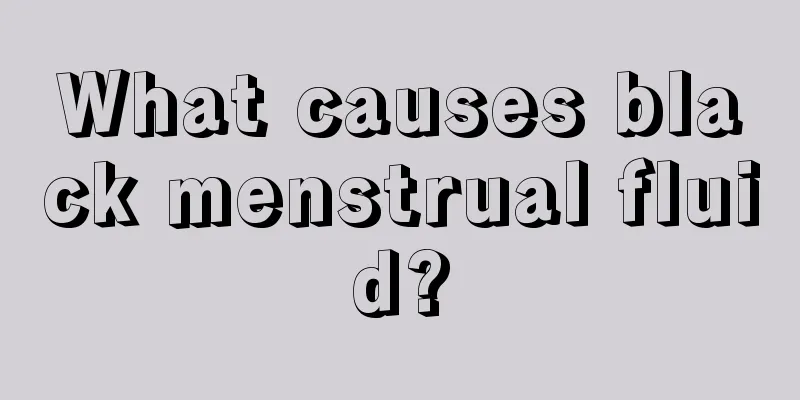 What causes black menstrual fluid?