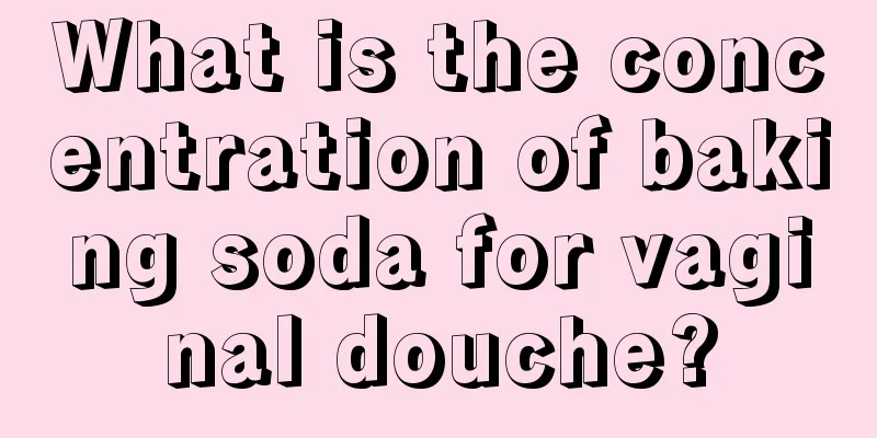 What is the concentration of baking soda for vaginal douche?