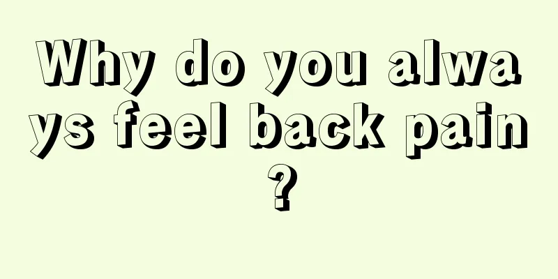 Why do you always feel back pain?