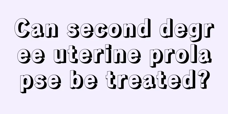 Can second degree uterine prolapse be treated?