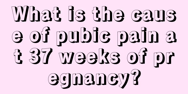 What is the cause of pubic pain at 37 weeks of pregnancy?