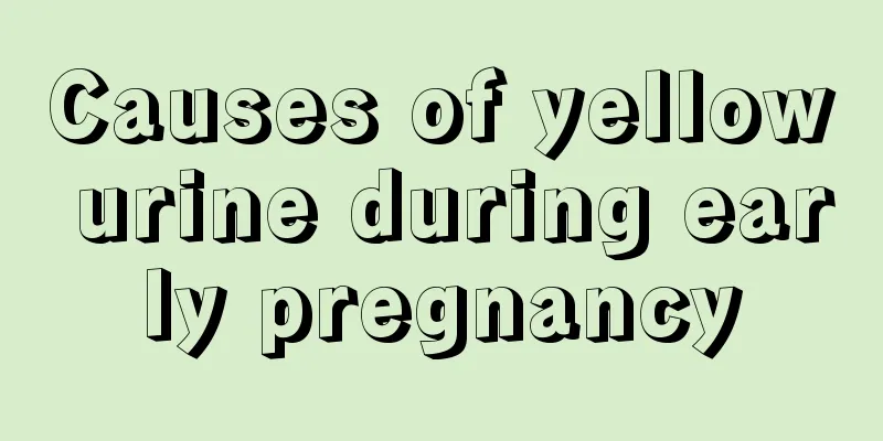 Causes of yellow urine during early pregnancy