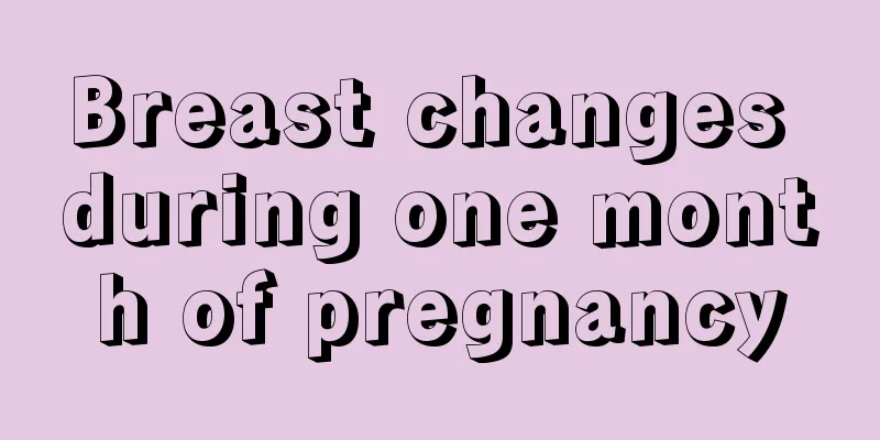 Breast changes during one month of pregnancy