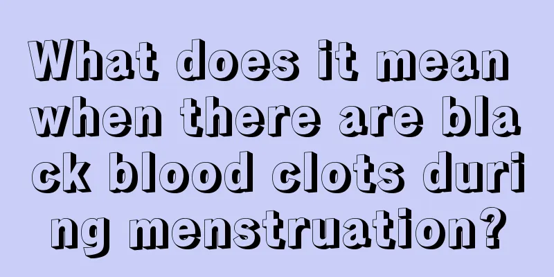 What does it mean when there are black blood clots during menstruation?