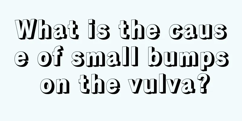 What is the cause of small bumps on the vulva?