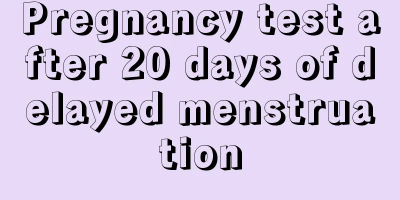 Pregnancy test after 20 days of delayed menstruation