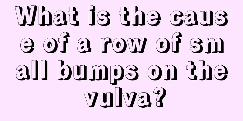 What is the cause of a row of small bumps on the vulva?