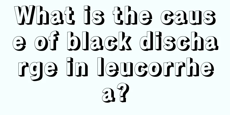 What is the cause of black discharge in leucorrhea?