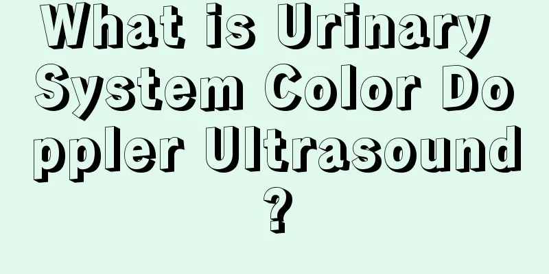 What is Urinary System Color Doppler Ultrasound?