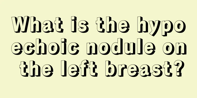 What is the hypoechoic nodule on the left breast?