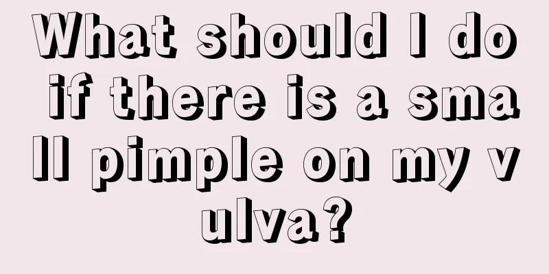 What should I do if there is a small pimple on my vulva?