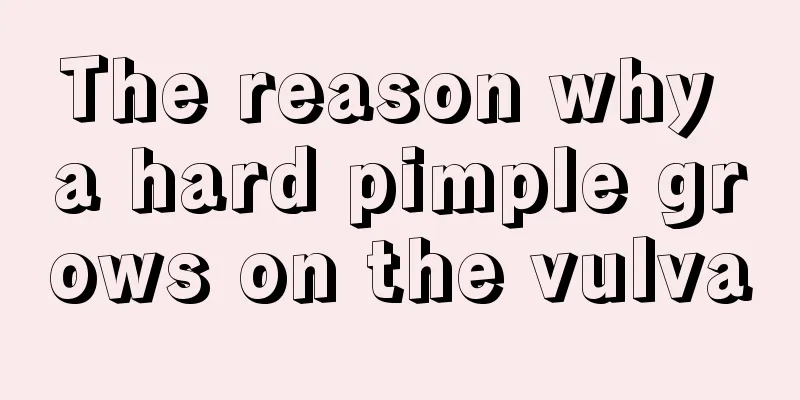 The reason why a hard pimple grows on the vulva