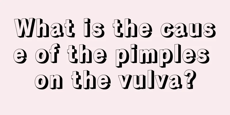 What is the cause of the pimples on the vulva?