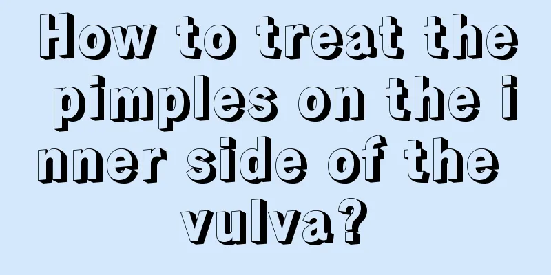 How to treat the pimples on the inner side of the vulva?