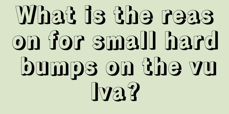 What is the reason for small hard bumps on the vulva?