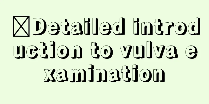 ​Detailed introduction to vulva examination