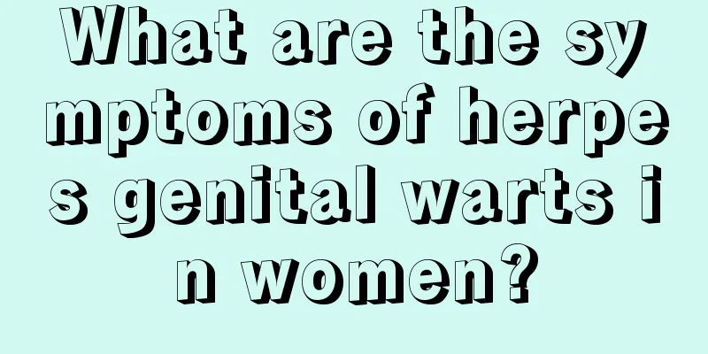 What are the symptoms of herpes genital warts in women?