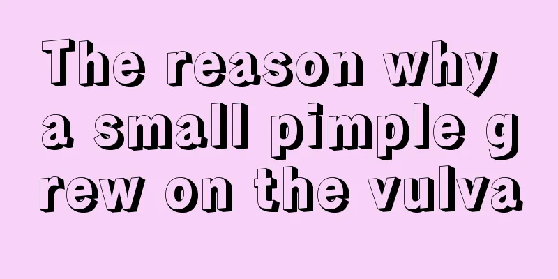 The reason why a small pimple grew on the vulva