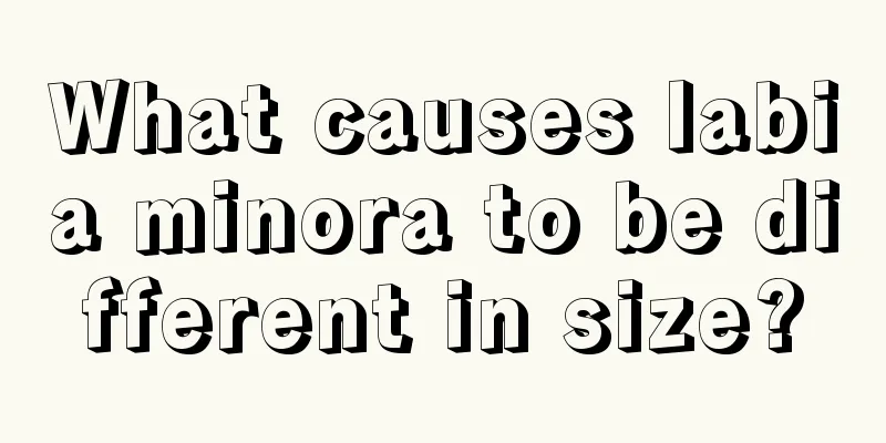 What causes labia minora to be different in size?