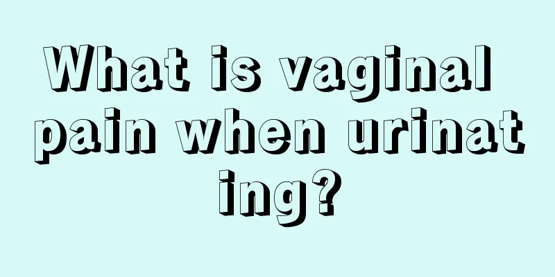 What is vaginal pain when urinating?