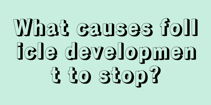 What causes follicle development to stop?