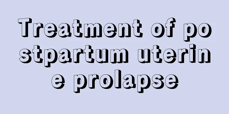 Treatment of postpartum uterine prolapse