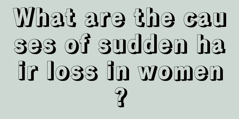 What are the causes of sudden hair loss in women?