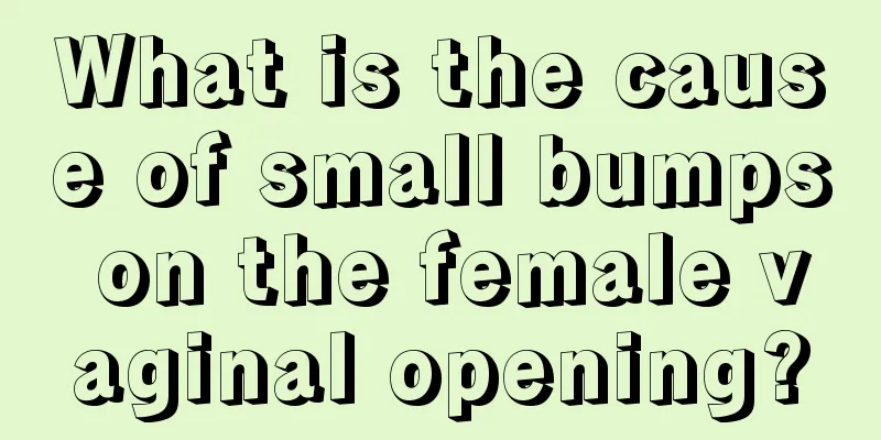 What is the cause of small bumps on the female vaginal opening?