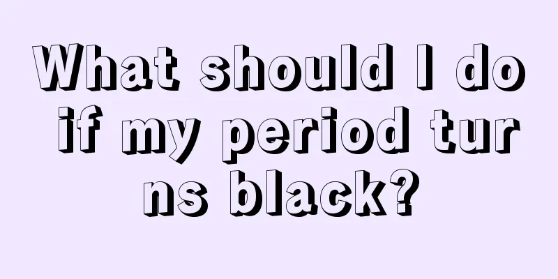 What should I do if my period turns black?