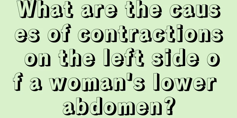 What are the causes of contractions on the left side of a woman's lower abdomen?