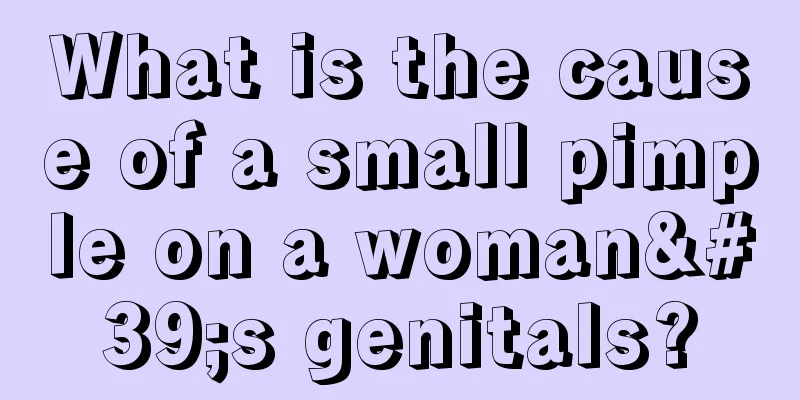 What is the cause of a small pimple on a woman's genitals?