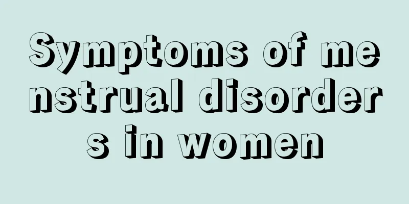 Symptoms of menstrual disorders in women