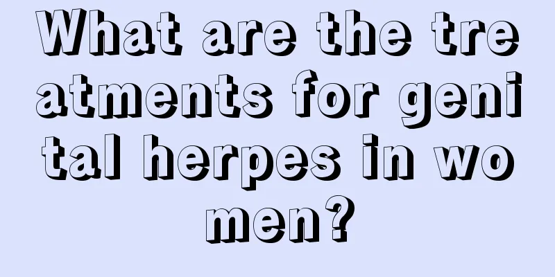 What are the treatments for genital herpes in women?