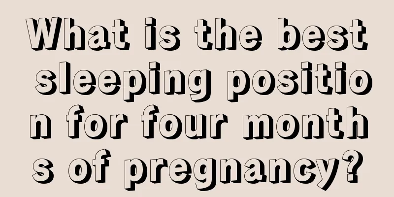 What is the best sleeping position for four months of pregnancy?