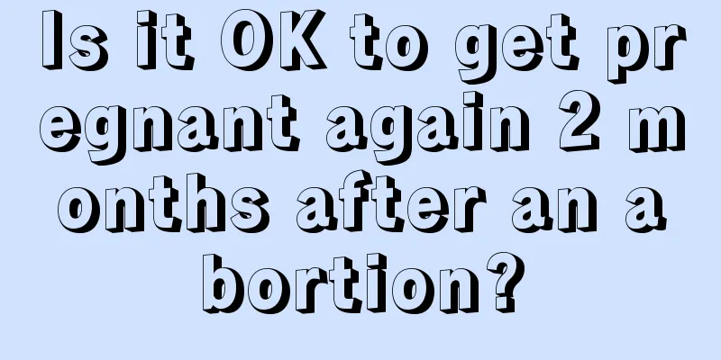 Is it OK to get pregnant again 2 months after an abortion?