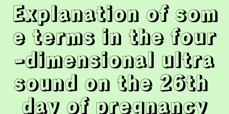 Explanation of some terms in the four-dimensional ultrasound on the 26th day of pregnancy