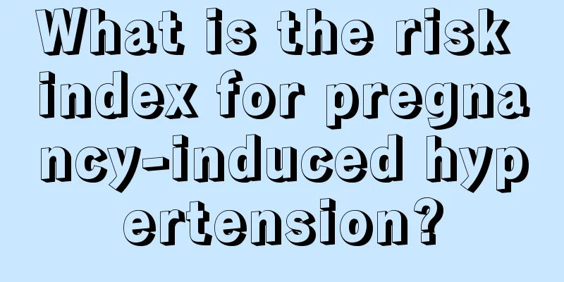 What is the risk index for pregnancy-induced hypertension?