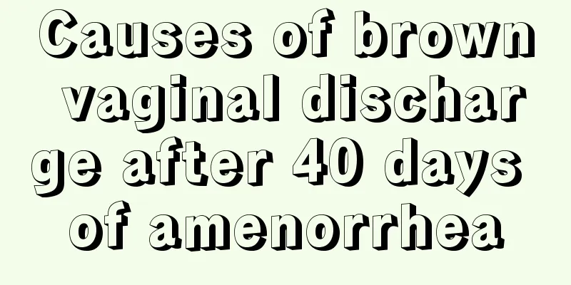 Causes of brown vaginal discharge after 40 days of amenorrhea