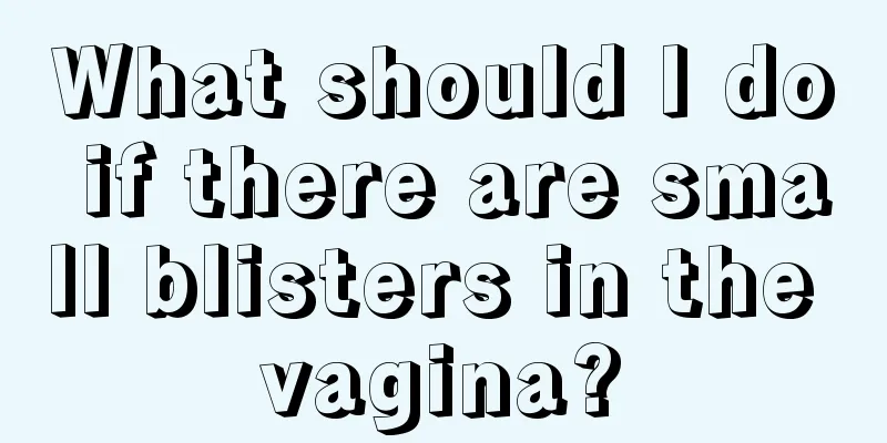 What should I do if there are small blisters in the vagina?