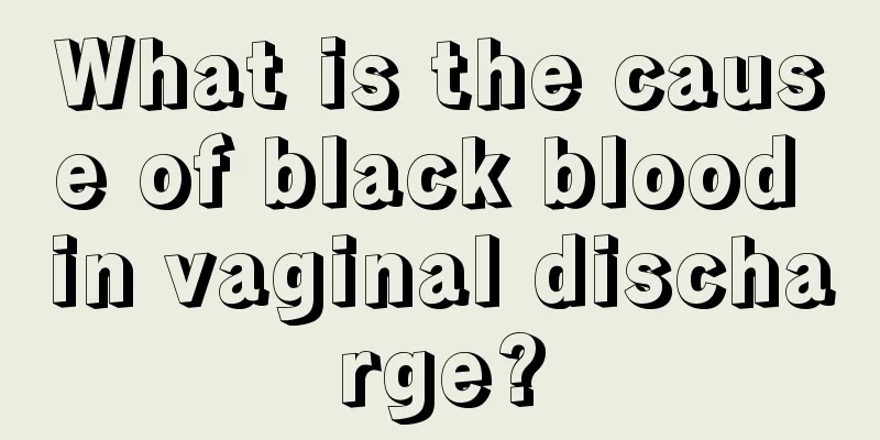 What is the cause of black blood in vaginal discharge?