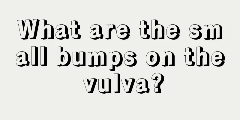 What are the small bumps on the vulva?