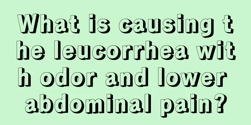 What is causing the leucorrhea with odor and lower abdominal pain?