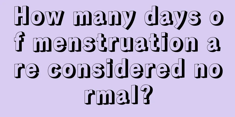 How many days of menstruation are considered normal?