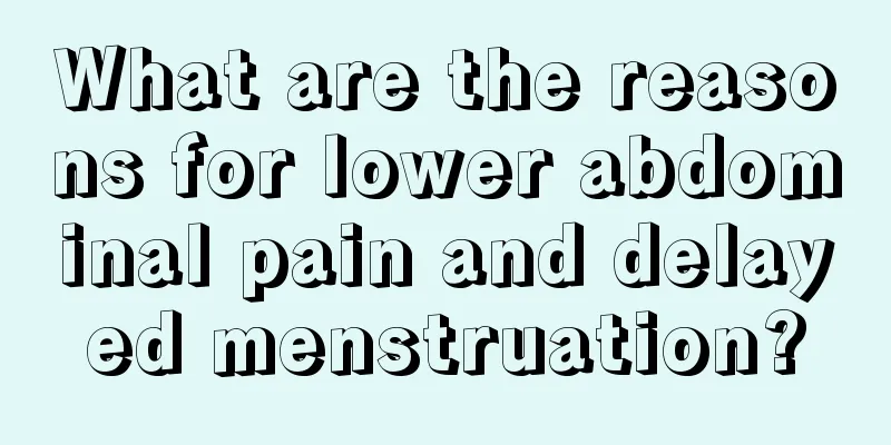 What are the reasons for lower abdominal pain and delayed menstruation?