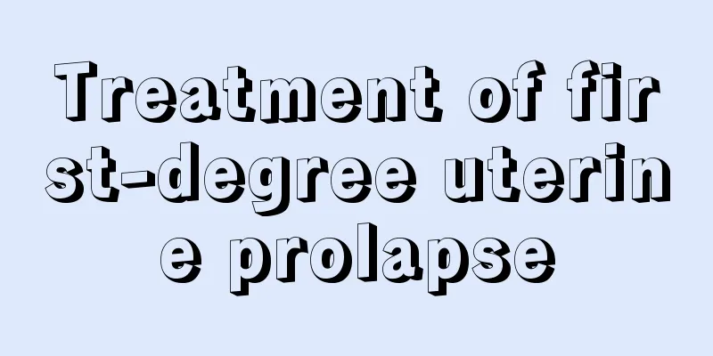 Treatment of first-degree uterine prolapse