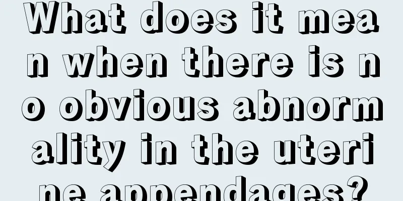 What does it mean when there is no obvious abnormality in the uterine appendages?