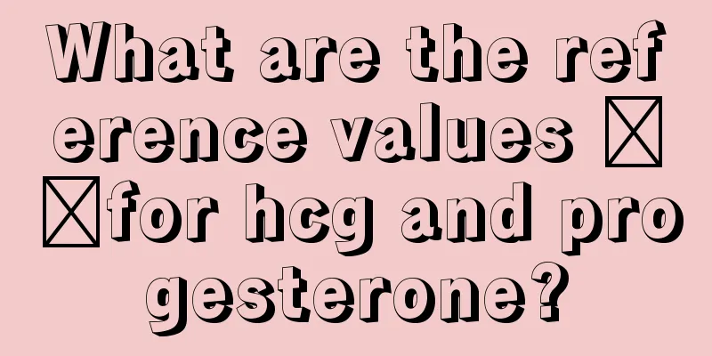 What are the reference values ​​for hcg and progesterone?